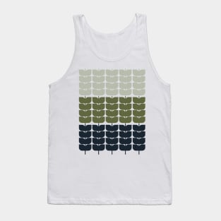 Abstract Geometric Repeat Leaf Pattern Tank Top